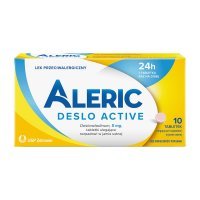 Aleric deslo active 5 mg na alergię i katar sienny x 10 tabl ulegających rozpadowi w jamie ustnej