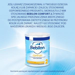 Bebilon Comfort 2  od 6 m-ca życia do postępowania dietetycznego w przypadku kolek i/lub zaparć 400 g