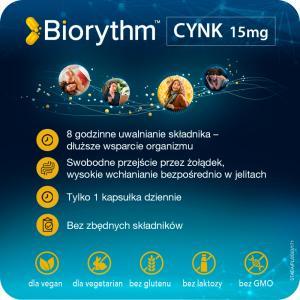 Biorythm Cynk 15 mg x 30 kaps