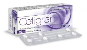Cetigran 10 mg x 10 tabl powlekanych