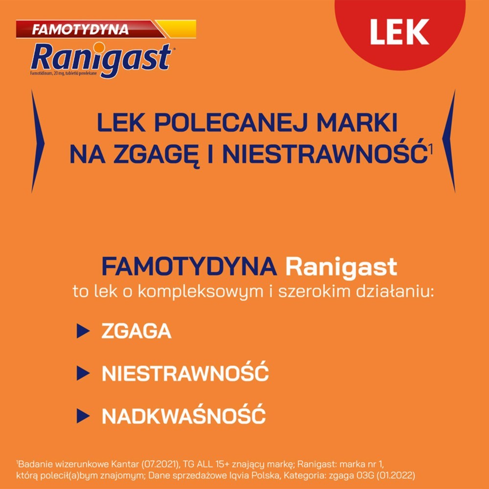 Famotydyna Ranigast Lek Na Zgagę 4962