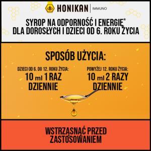 Honikan Immuno syrop na odporność i energię 120 ml (KRÓTKA DATA)