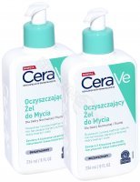 CeraVe oczyszczający żel do mycia twarzy i ciała (skóra normalna i tłusta) 2 x 236 ml (duopack)