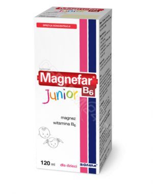 Magnefar B6 Junior o smaku malinowym 120 ml
