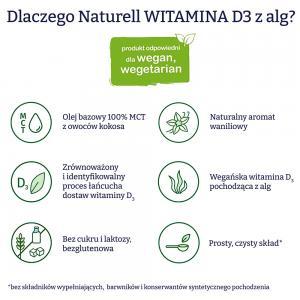 Naturell Witamina D3 z alg krople 15 ml (KRÓTKA DATA)