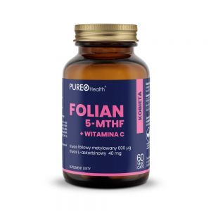 Pureo Health Folian 5-MTHF + Witamina C x 60 kaps