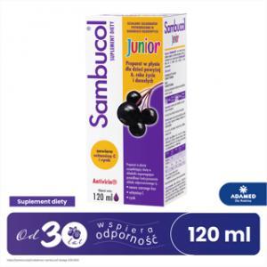 Sambucol Junior preparat  w płynie dla dzieci powyżej 6 roku życia i dorosłych 120 ml
